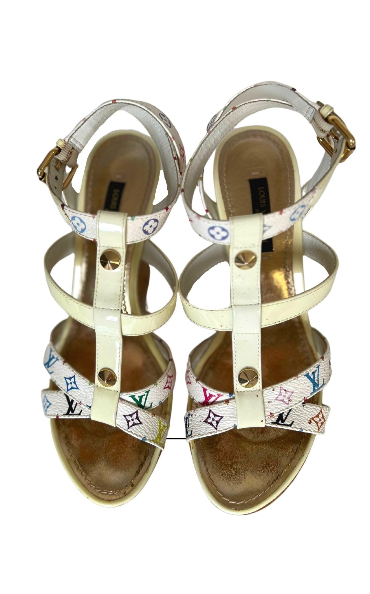 Louis Vuitton White Monogram Multicolor Wedge - Runway Catalog
