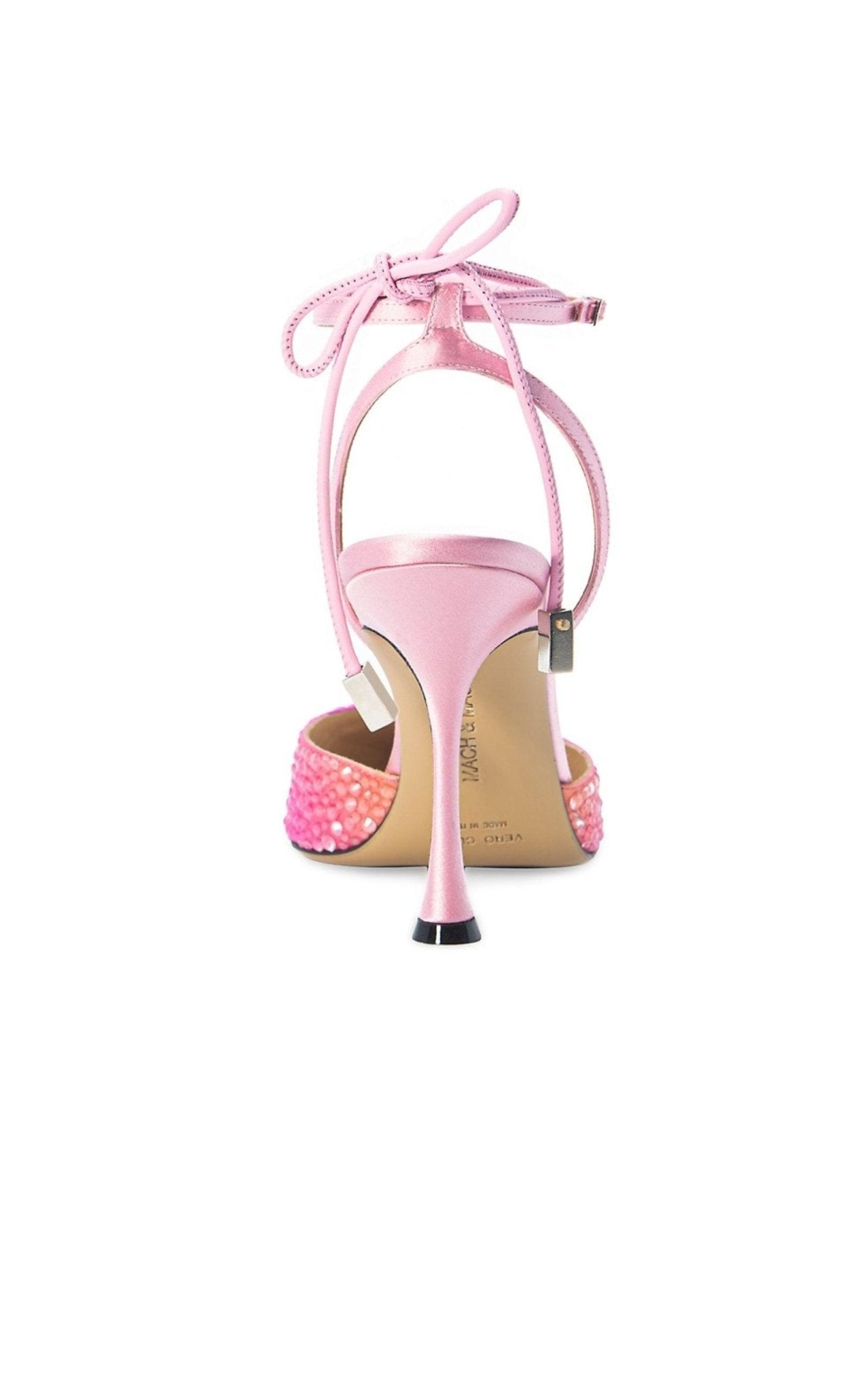 MACH & MACH Crystal Embellished Sandals in Ombre Satin - Runway Catalog