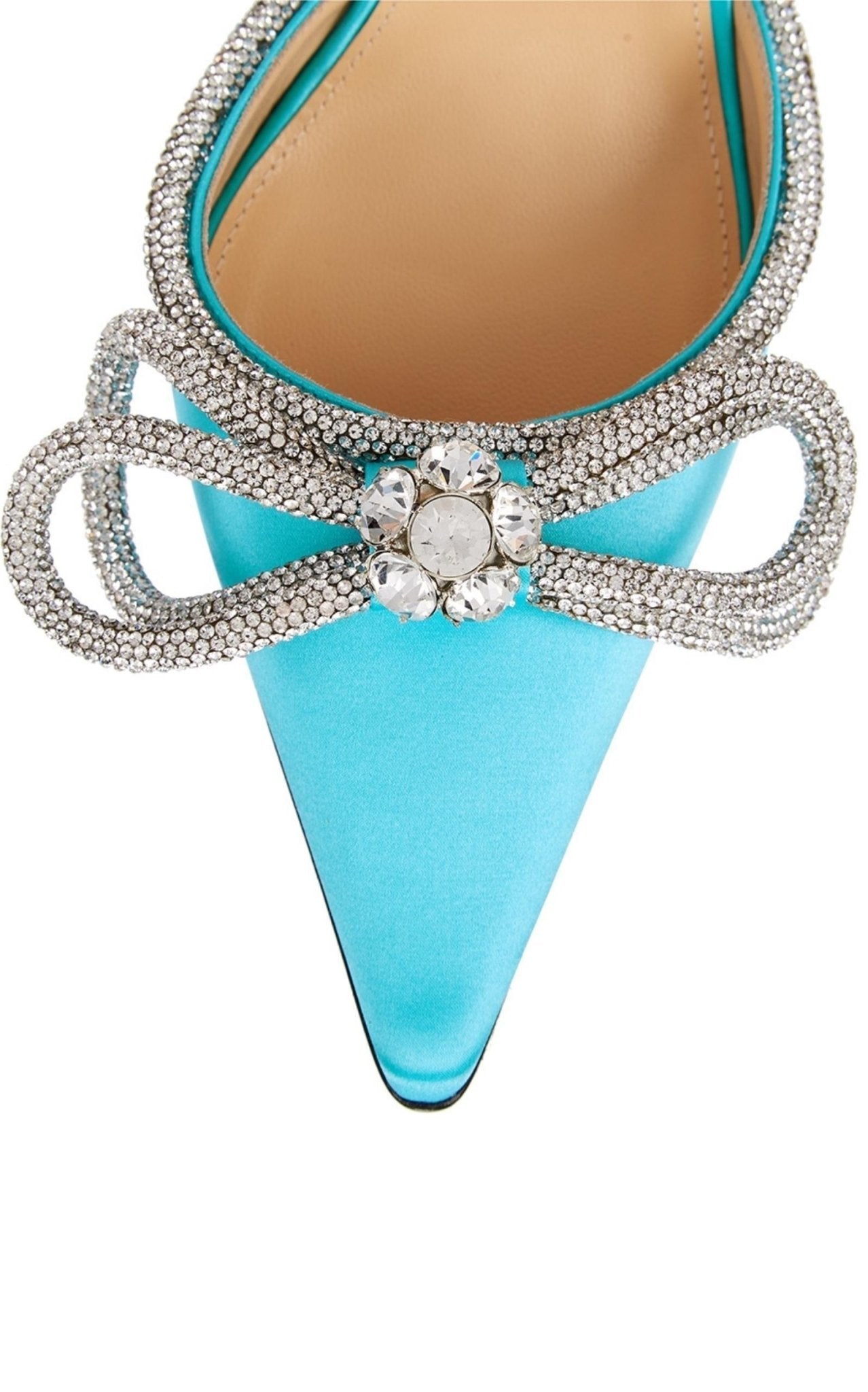 MACH & MACH Crystal - embellished Satin Pumps - Runway Catalog