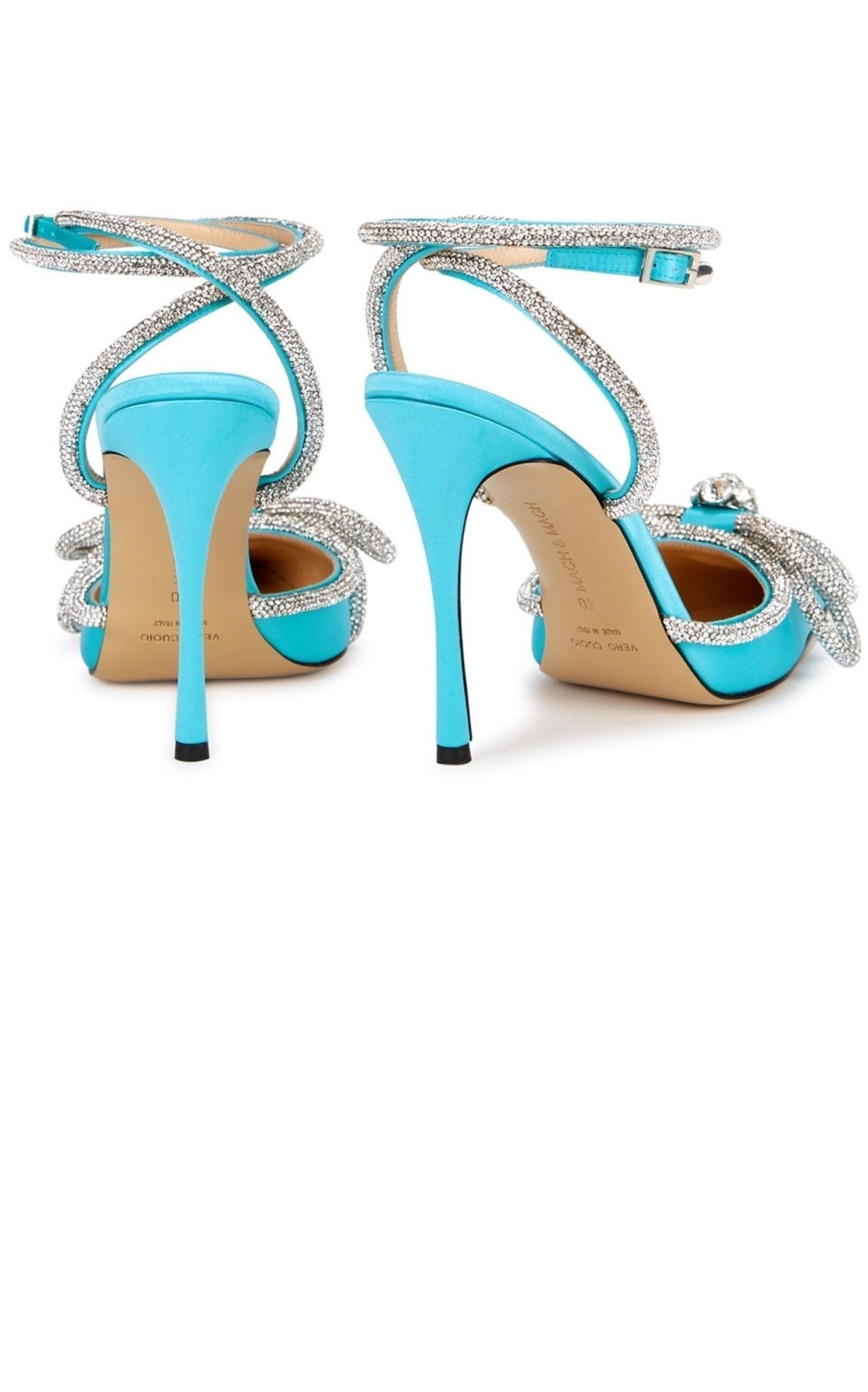 MACH & MACH Crystal - embellished Satin Pumps - Runway Catalog