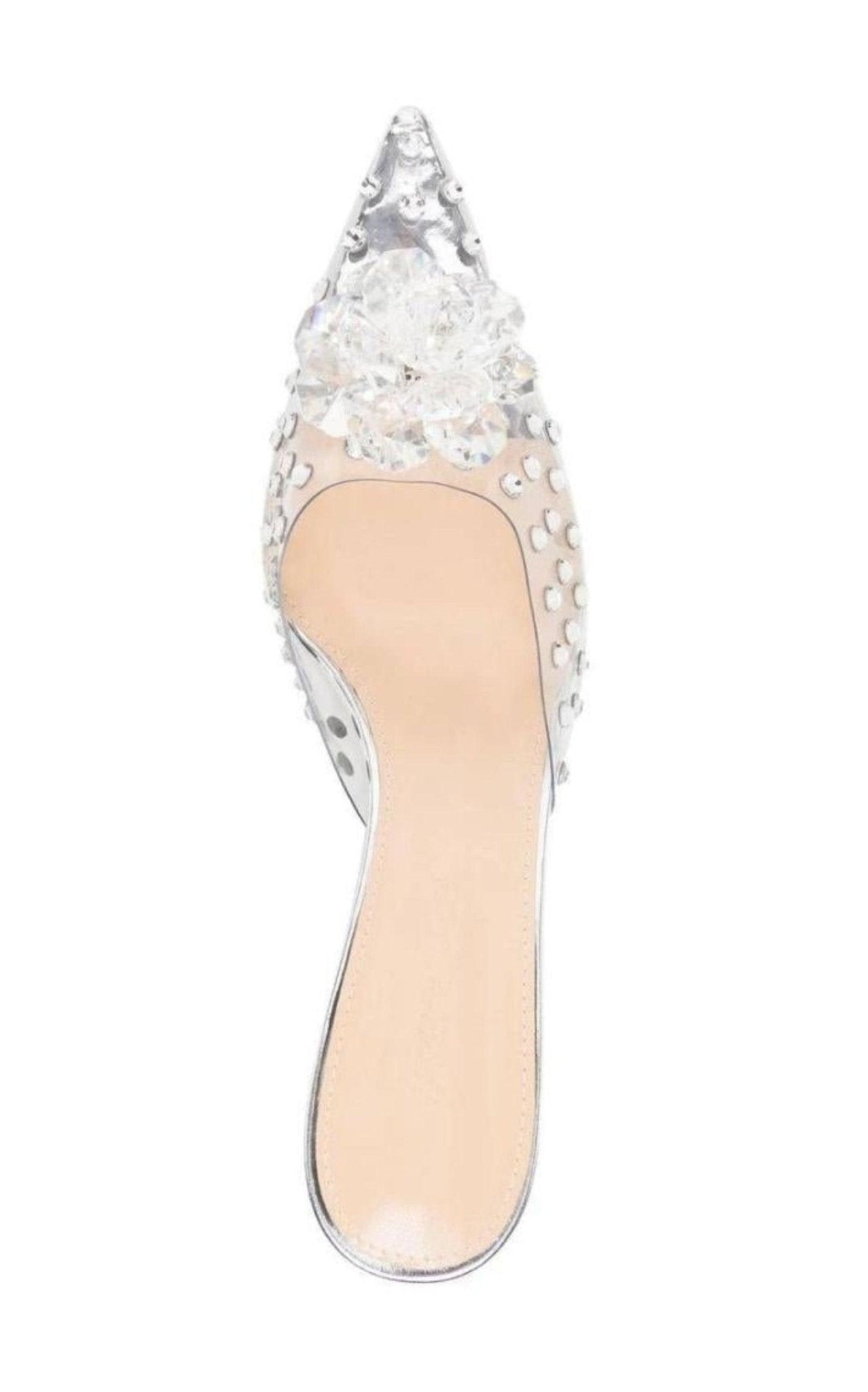 MACH & MACH Little Crystal Glass Mules - Runway Catalog