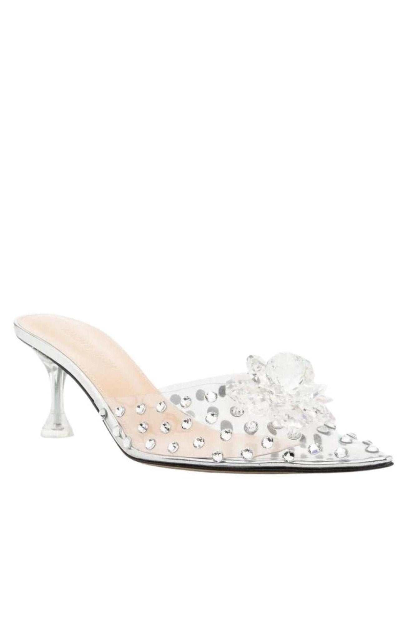 MACH & MACH Little Crystal Glass Mules - Runway Catalog