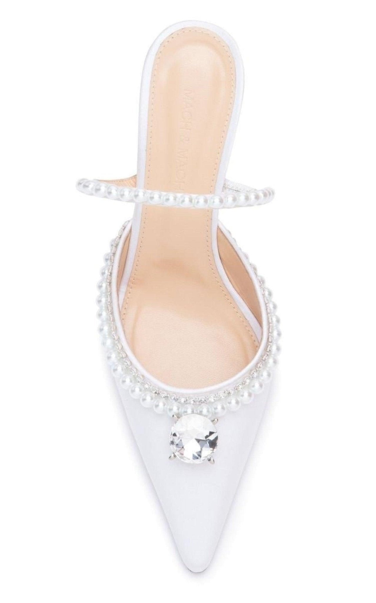 MACH & MACH White Diamond & Pearl 65 Heels - Runway Catalog