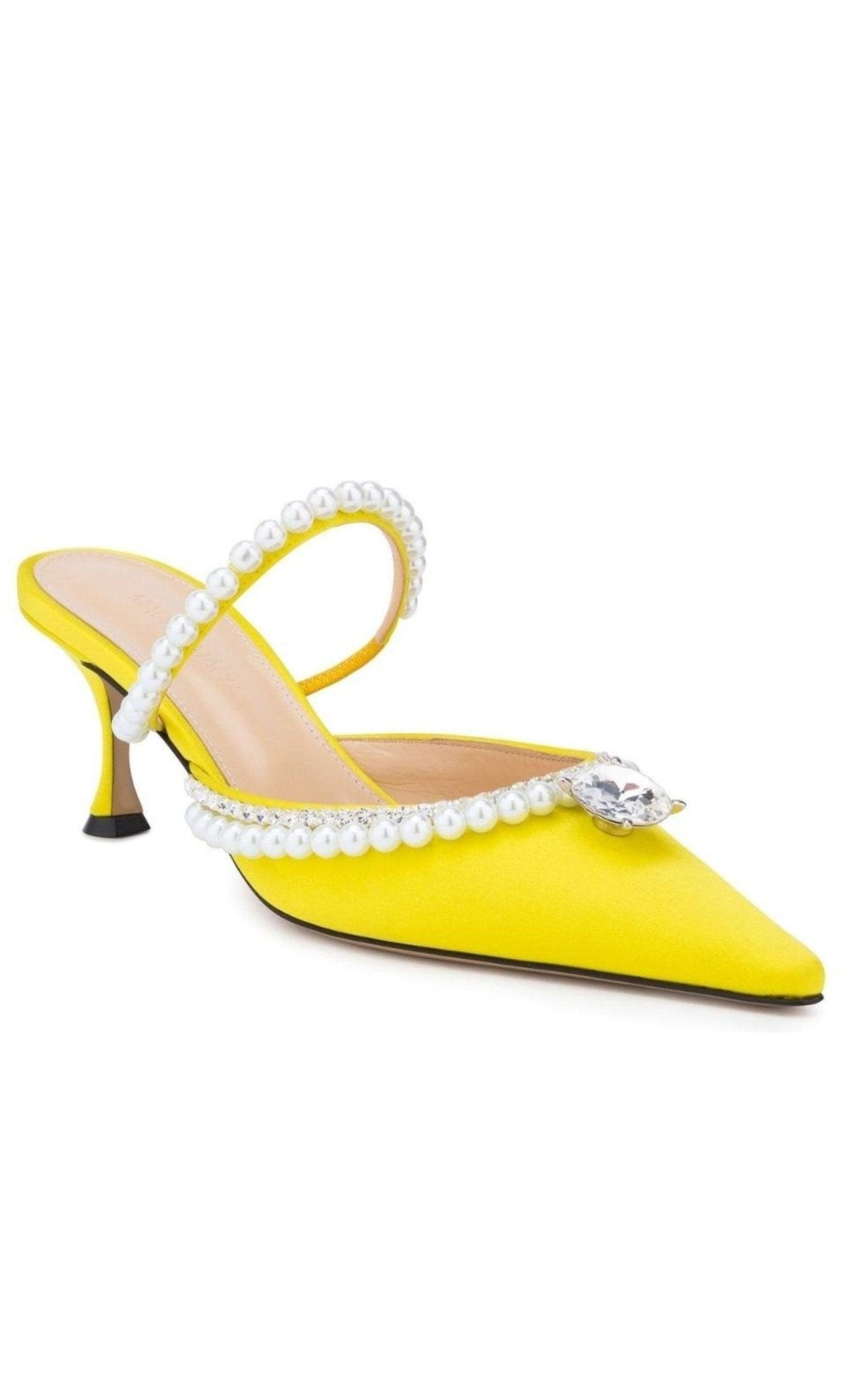 MACH & MACH Yellow Diamond & Pearl 65 Heels - Runway Catalog