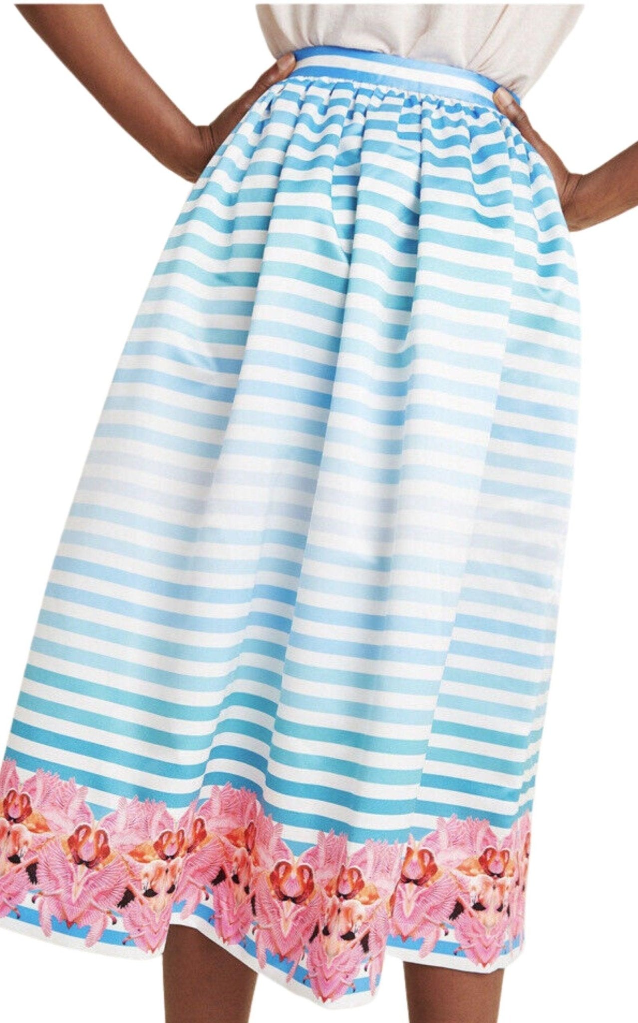 Manish Arora Pleated Print A - Line Skirt - Runway Catalog