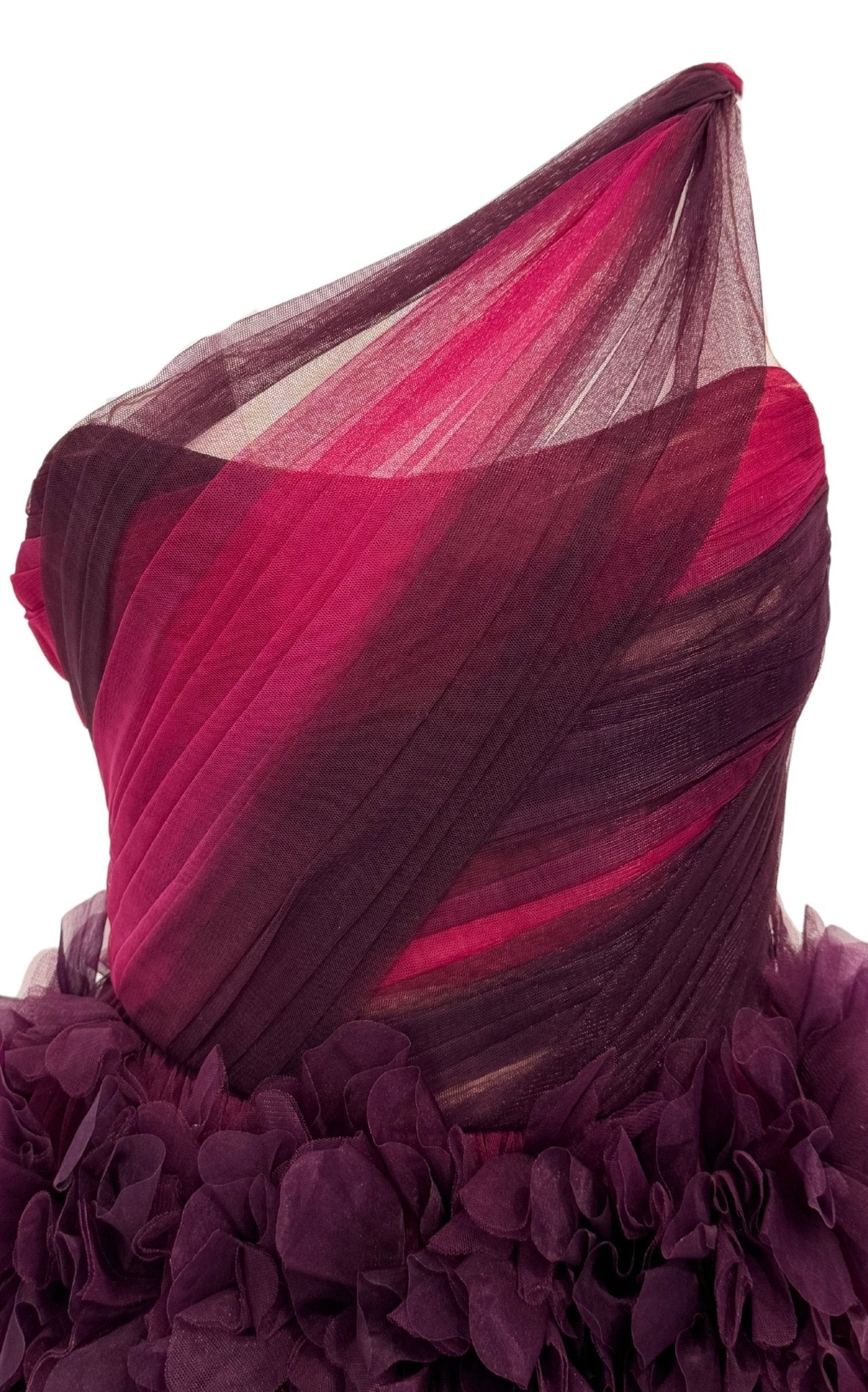 Marchesa One Shoulder Floral Dress - Runway Catalog