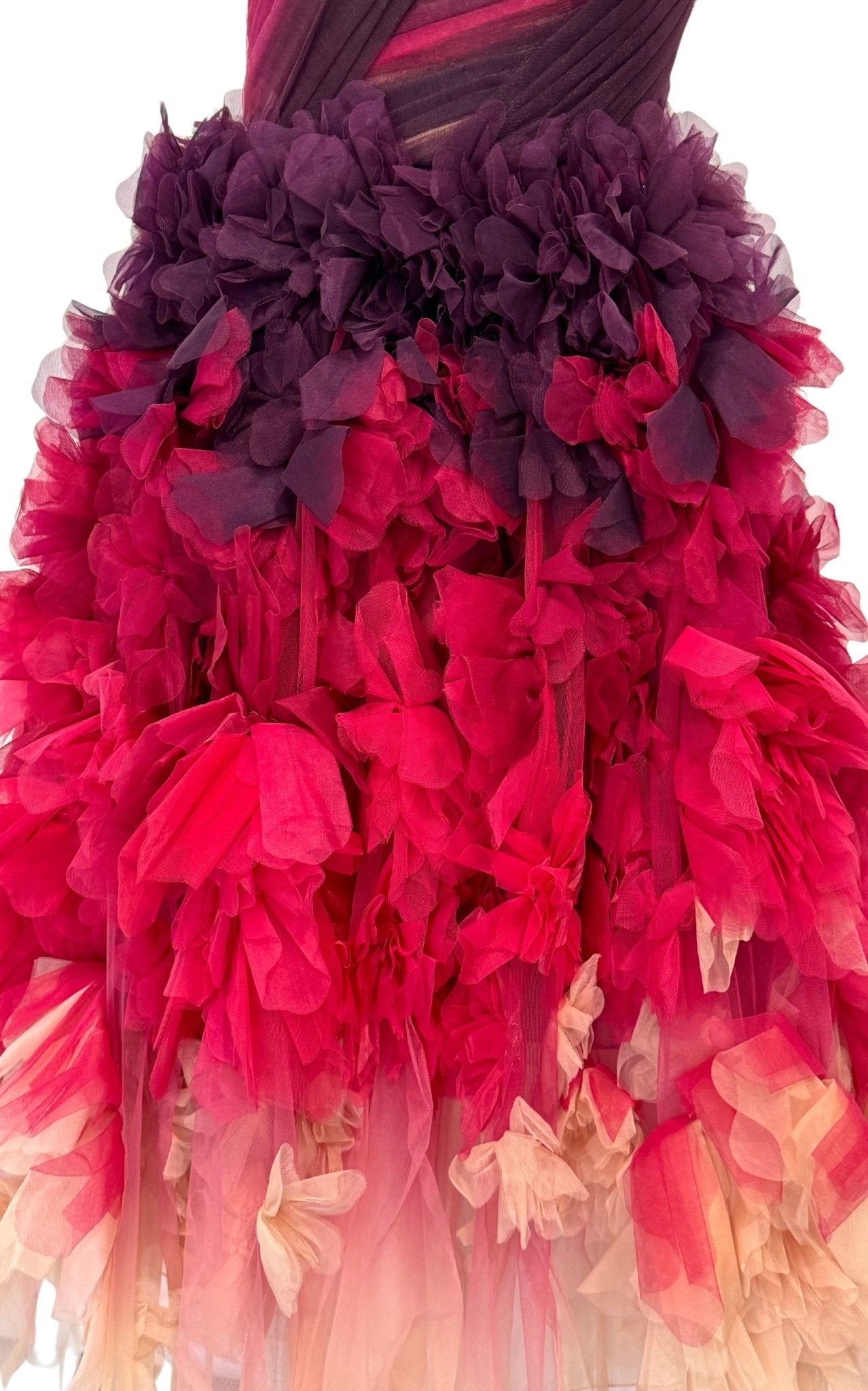 Marchesa One Shoulder Floral Dress - Runway Catalog