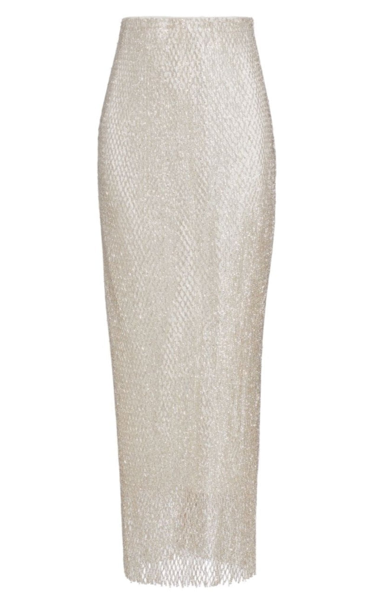 MARKARIAN Ulla Mesh Rhinestone - Embellished Pencil Skirt - Runway Catalog