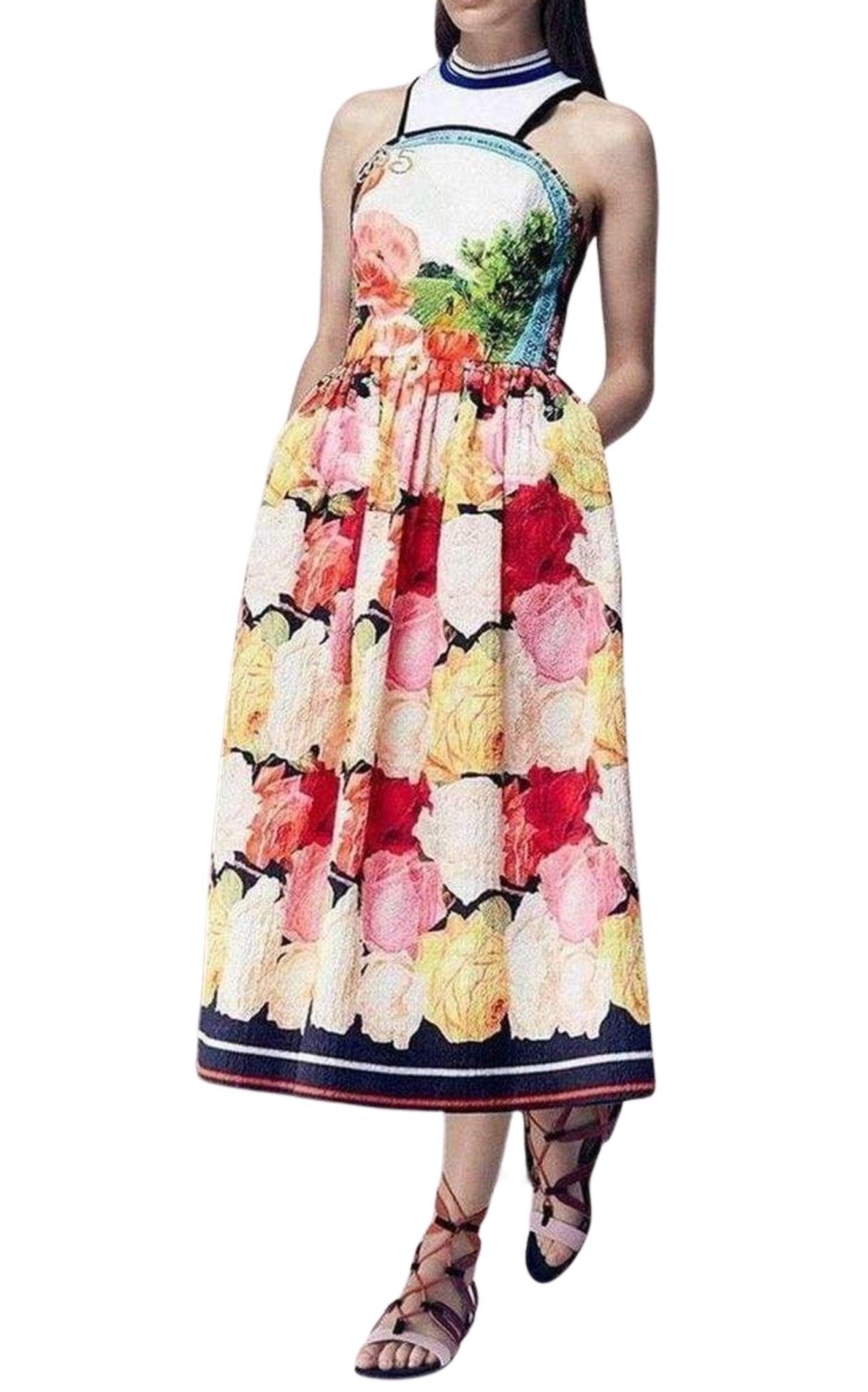 Mary Katrantzou Cotton Blend Printed Dress - Runway Catalog