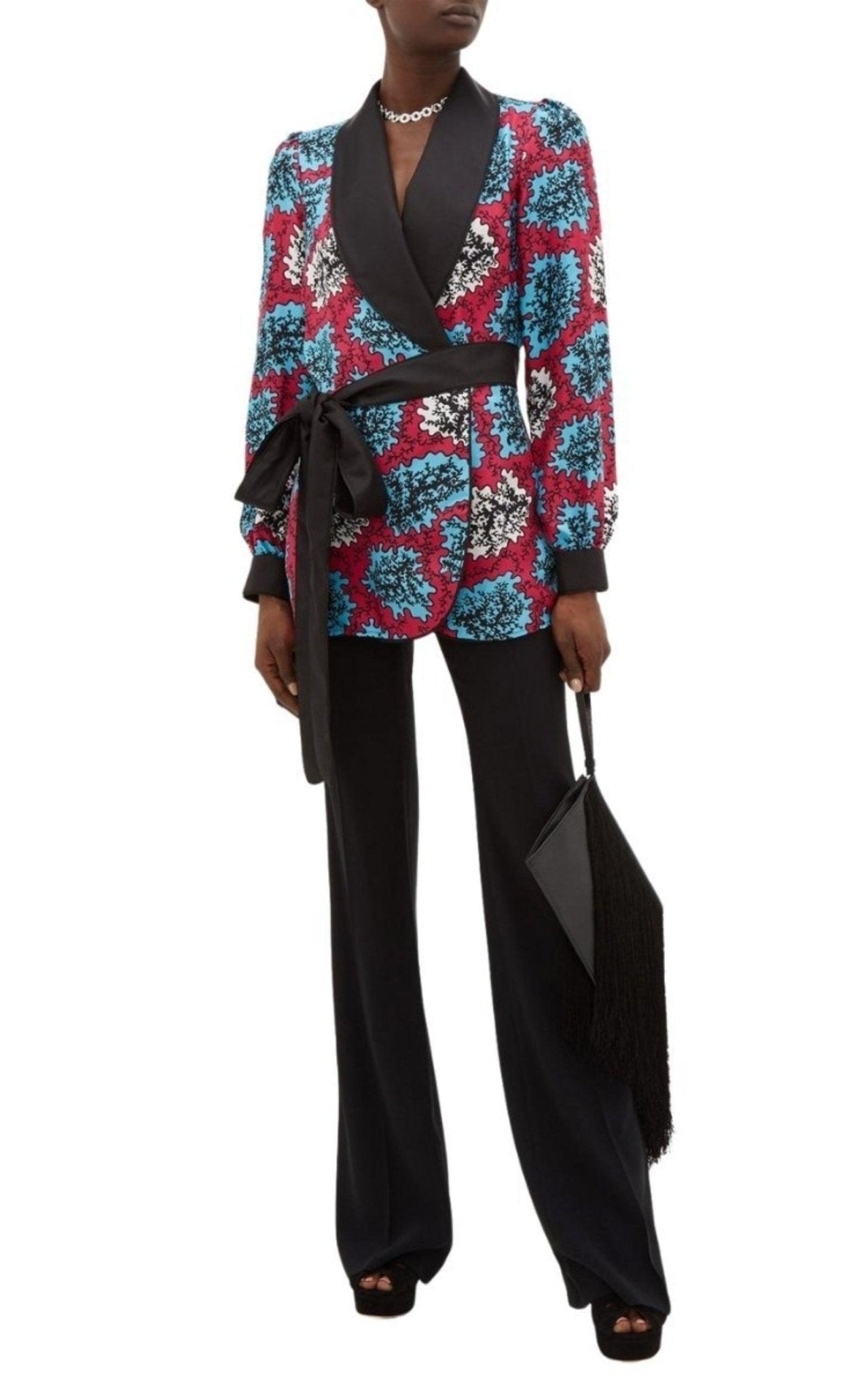 Mary Katrantzou Darcy Coral Print Silk Jacket - Runway Catalog