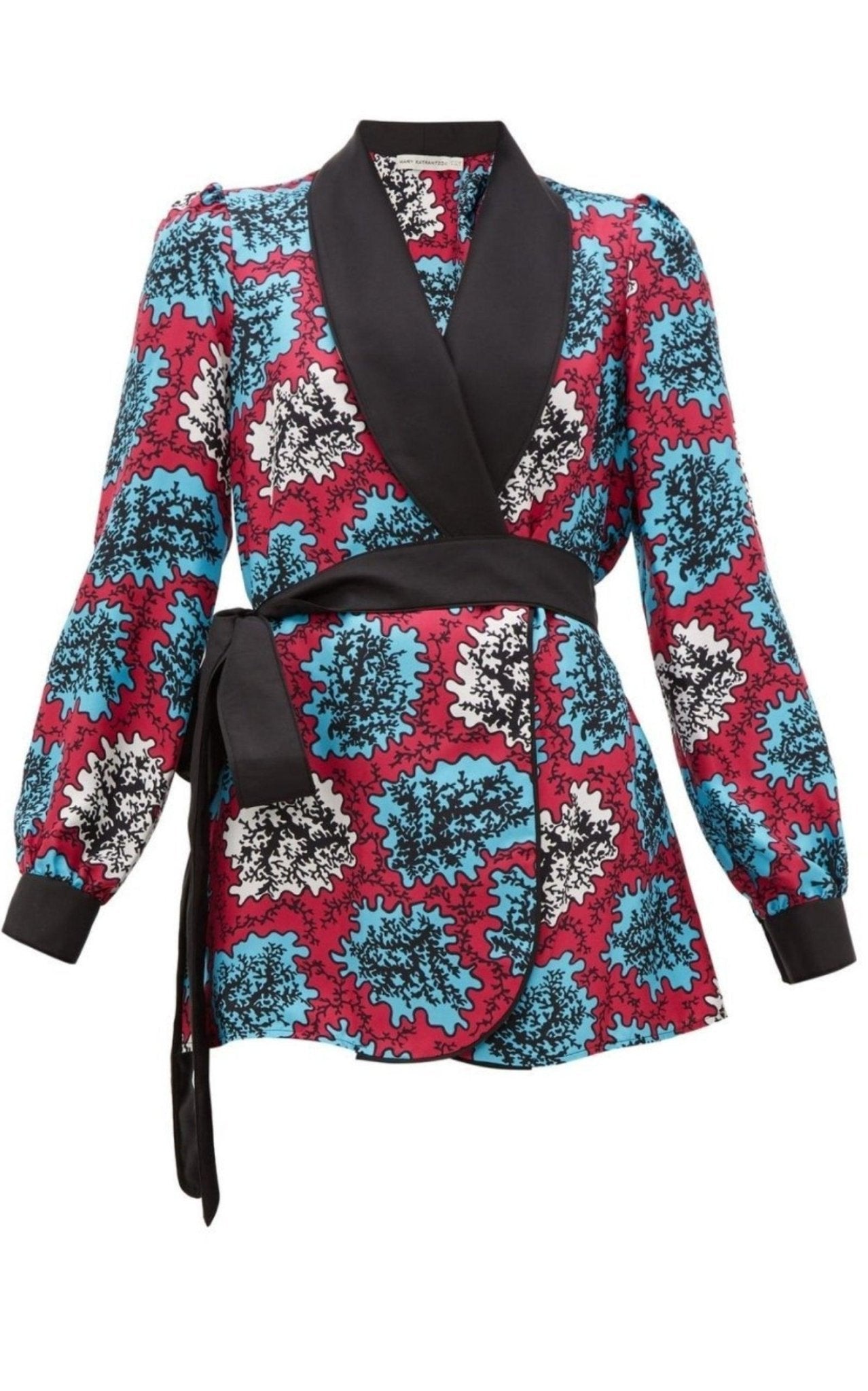 Mary Katrantzou Darcy Coral Print Silk Jacket - Runway Catalog
