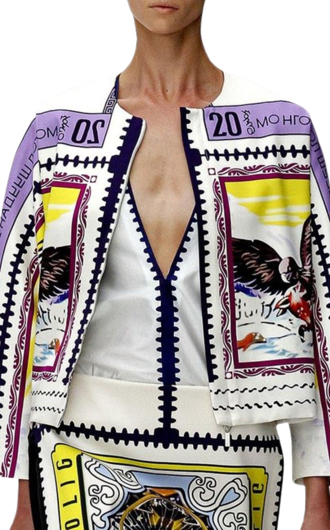 Mary Katrantzou Matchu Khan Silk Jacket - Runway Catalog