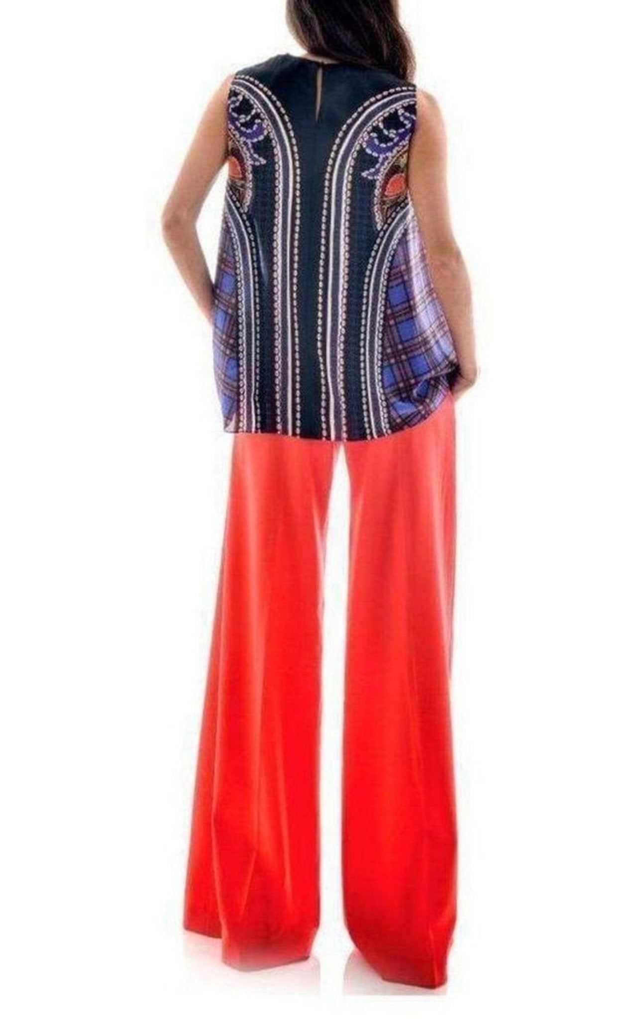 Mary Katrantzou Red Sailor Wool Trousers Pants - Runway Catalog