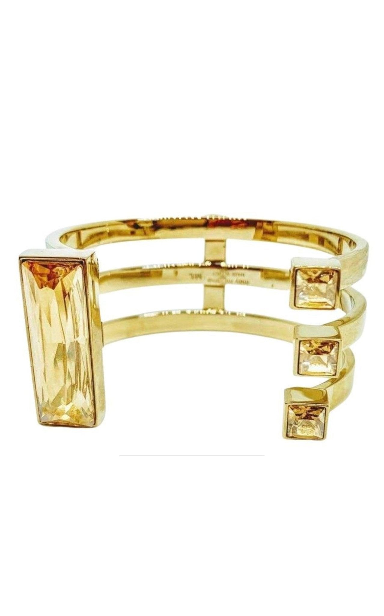 May Moma Gold Fay Crystal Baguette Bracelet - Runway Catalog