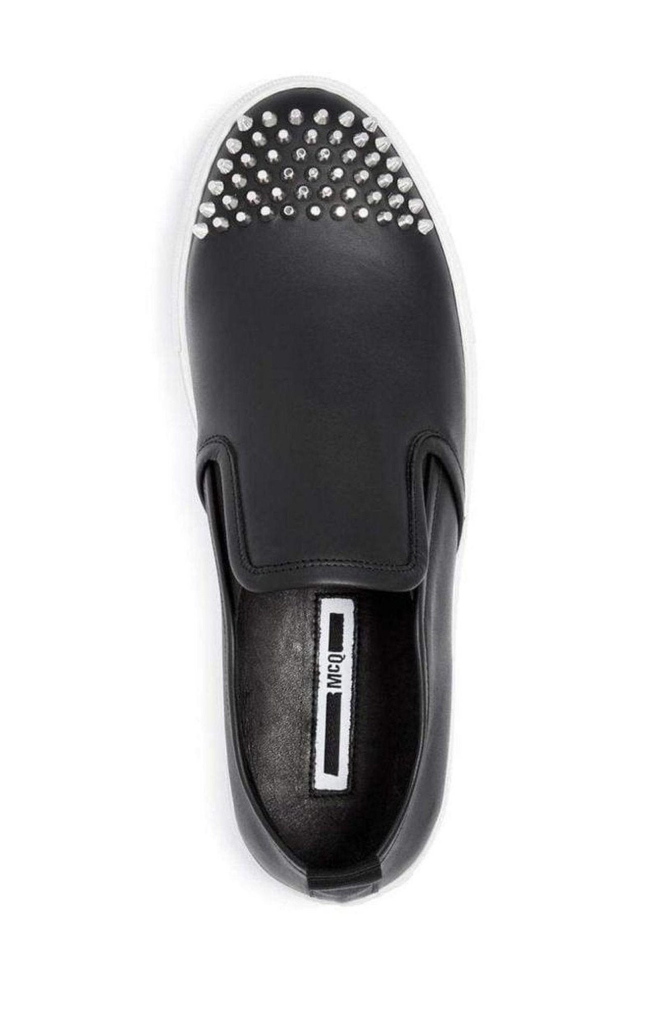 McQ - Alexander McQueen Chris Studded Leather Slip - On Sneakers - Runway Catalog