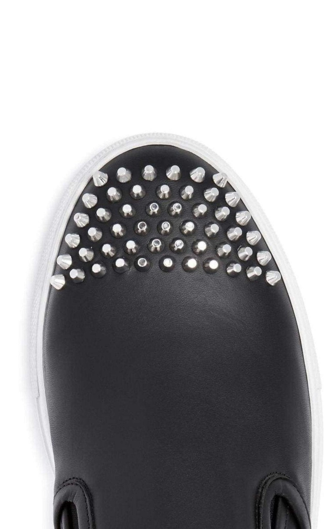 McQ - Alexander McQueen Chris Studded Leather Slip - On Sneakers - Runway Catalog