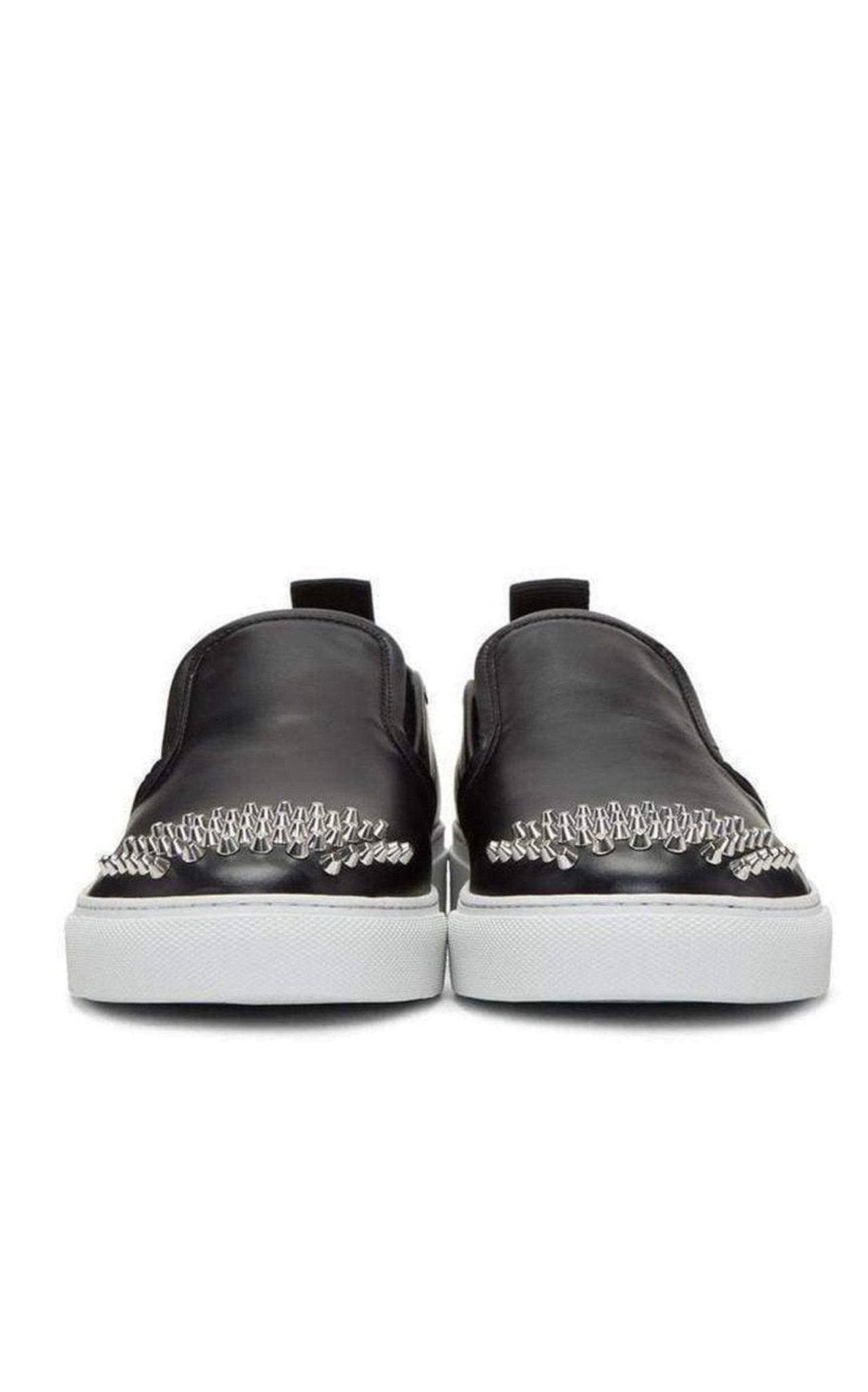 McQ - Alexander McQueen Chris Studded Leather Slip - On Sneakers - Runway Catalog