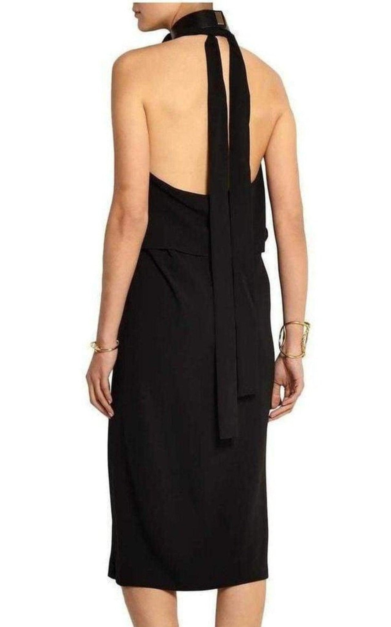 McQ - Alexander McQueen Ruffled Halterneck Crepe Dress - Runway Catalog