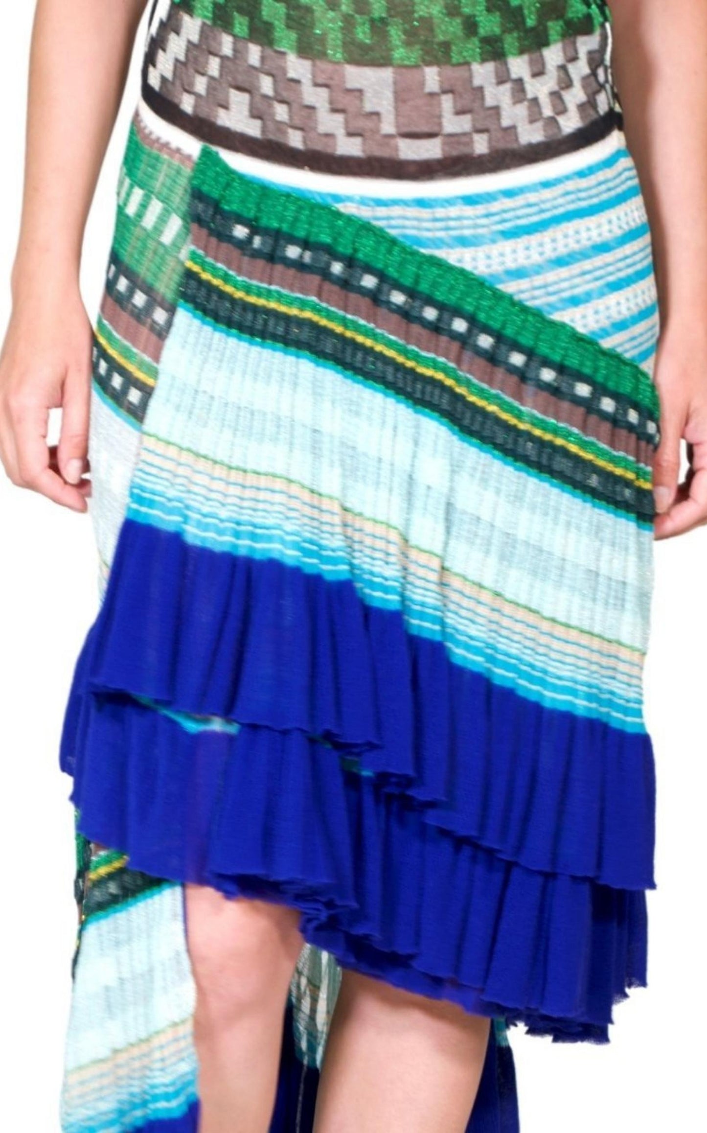 Roude Ruffled Crochet Knit Dress Missoni