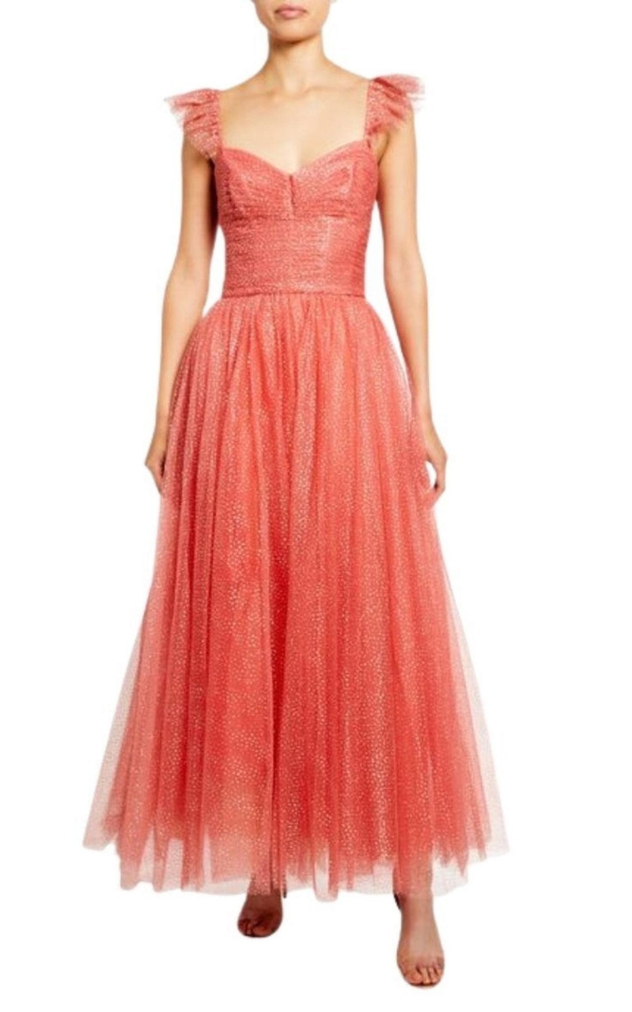 Monique Lhuillier Glitter Tulle Cocktail Dress - Runway Catalog