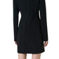 Bonded Monocrome Crepe Dress Mugler