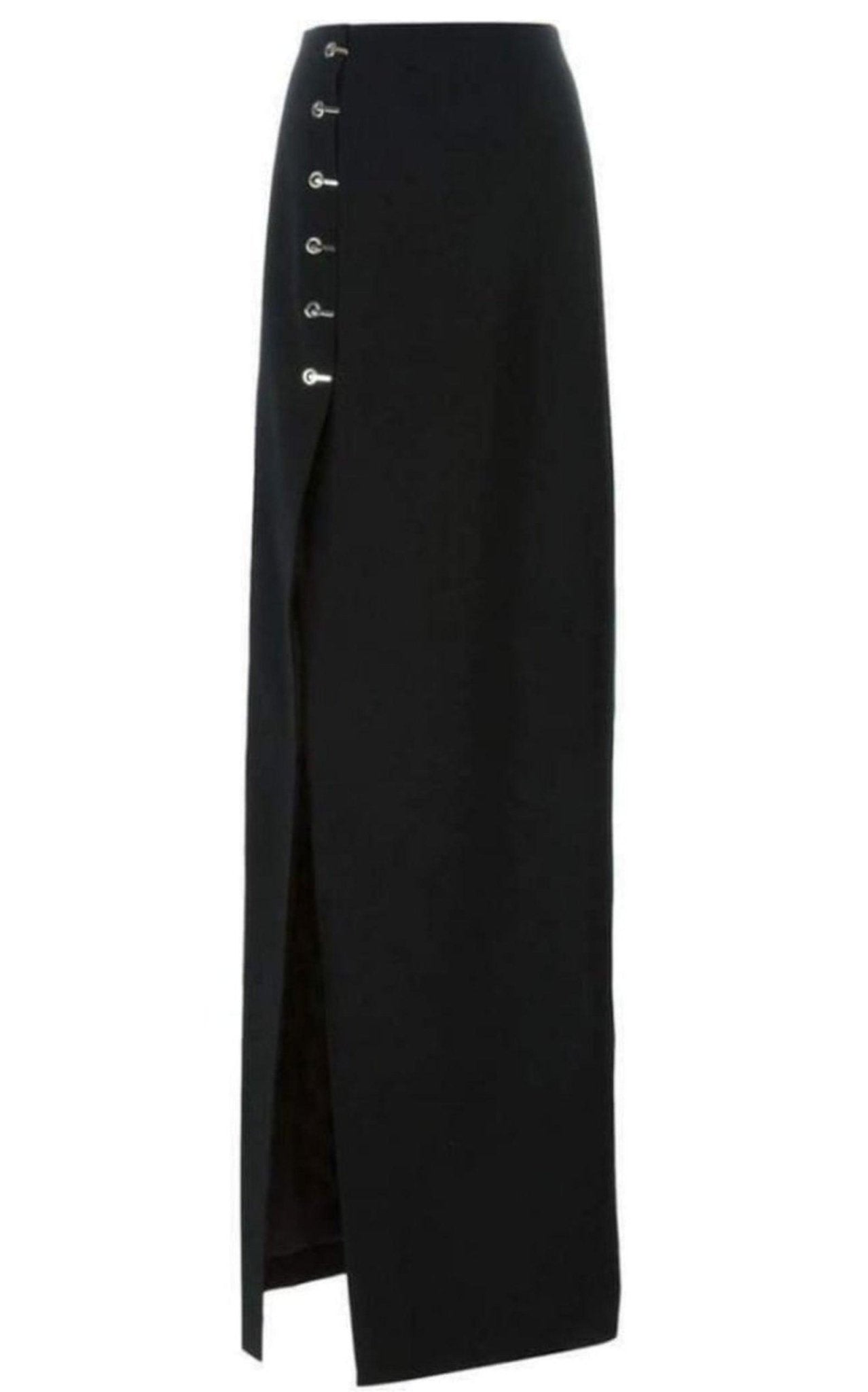 Mugler Eyelet Detail Stretch Crepe Maxi Skirt - Runway Catalog
