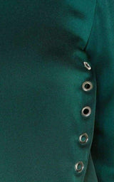 Forest Green Eyelet Detail Blouse Mugler