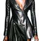 Runway Leather Dress Zip Closure Mugler