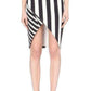 Striped Stretch Crepe Skirt Mugler