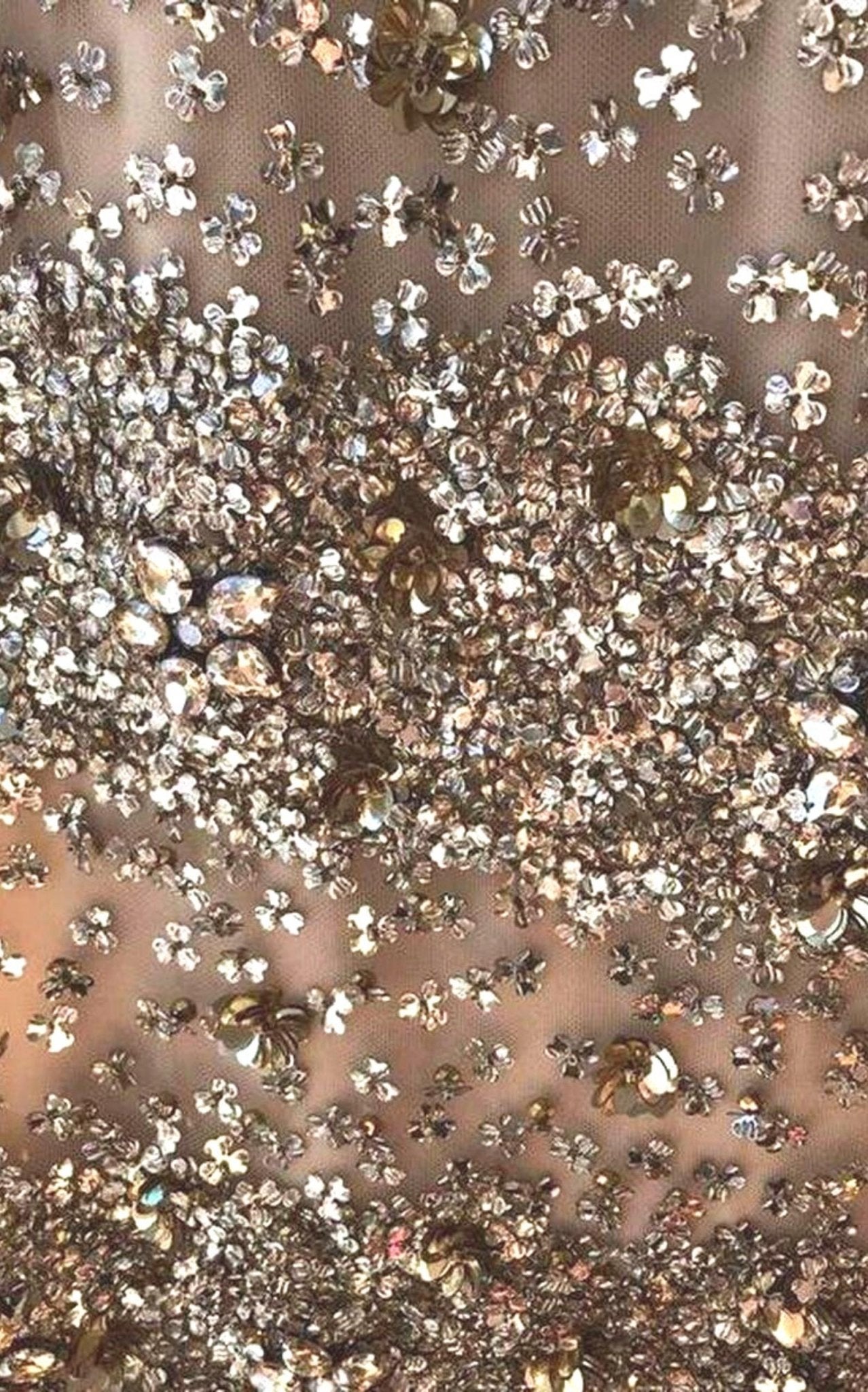 Naeem Khan Naeem Khan Beaded Gold Fitted Cocktail Dress - Runway Catalog