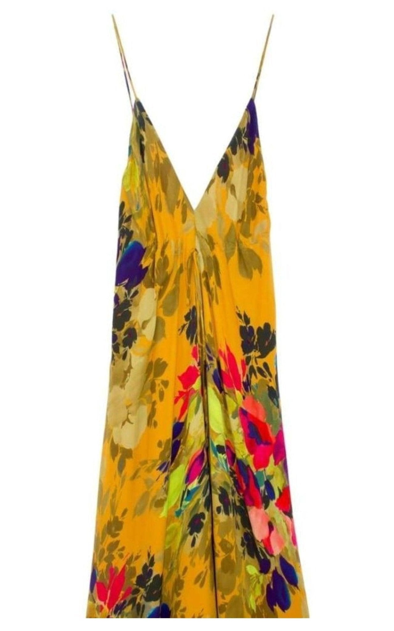 Nicole Miller Angelina Botanic Silk Maxi Dress - Runway Catalog