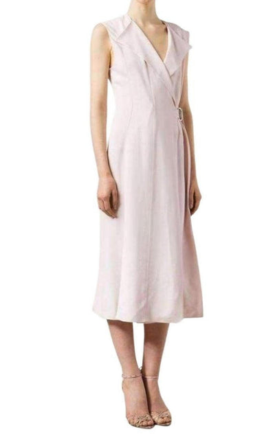 Belted Wrap Pink Silk Blend Dress Nina Ricci