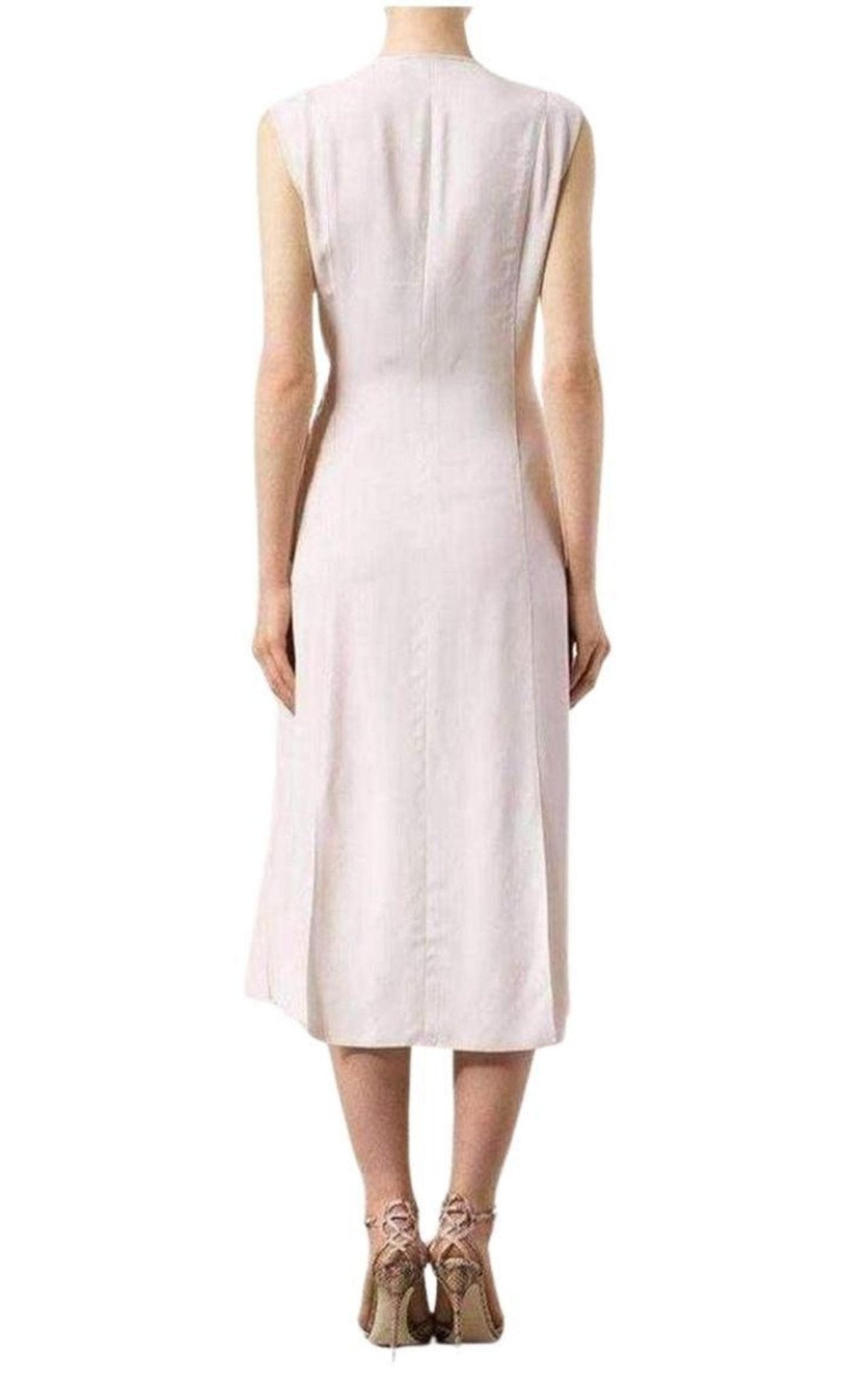 Nina Ricci Belted Wrap Pink Silk Blend Dress - Runway Catalog