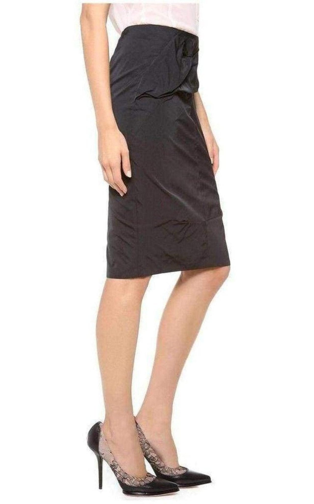 Nina Ricci Black Lace Lined Pencil Skirt - Runway Catalog