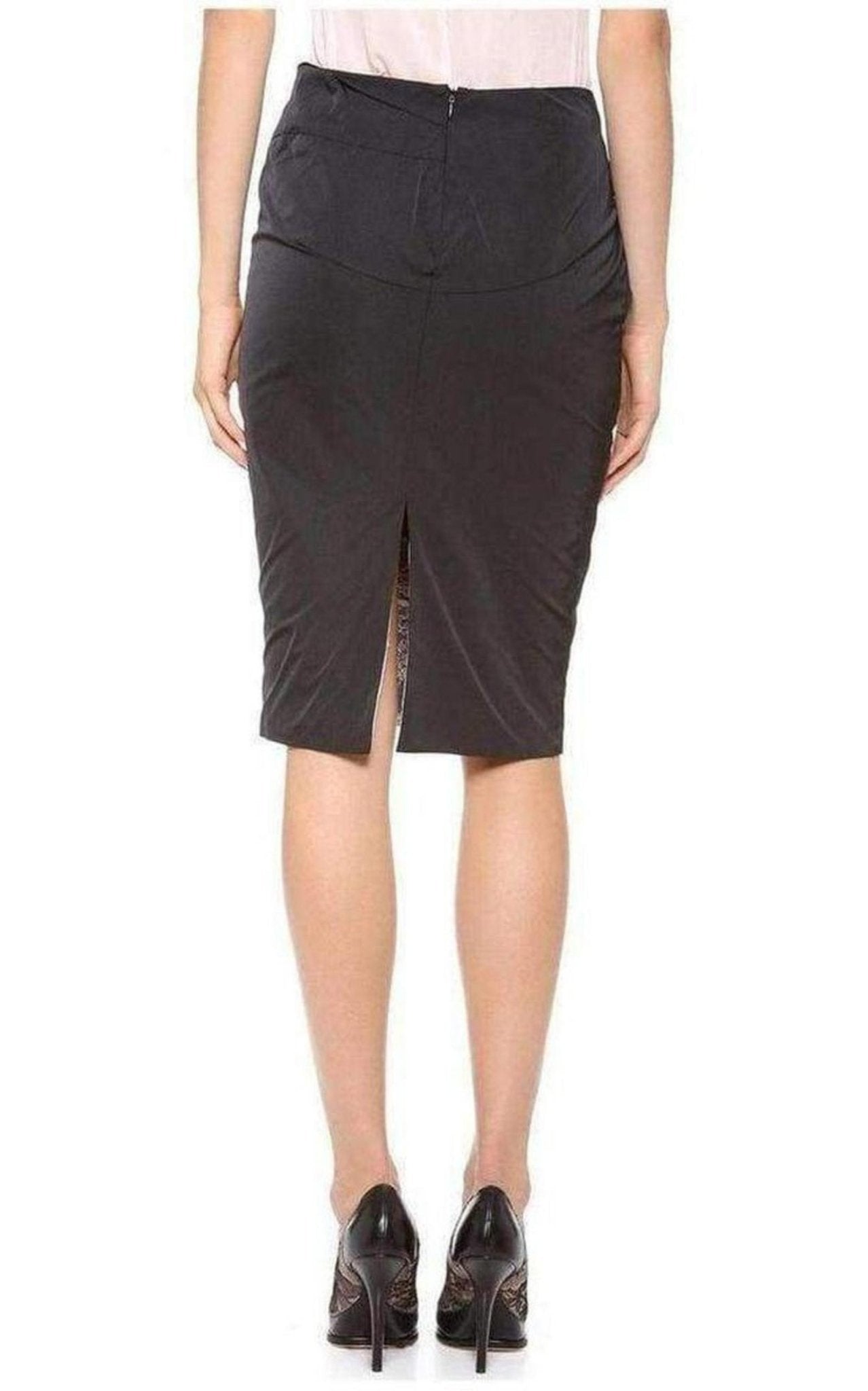 Nina Ricci Black Lace Lined Pencil Skirt - Runway Catalog