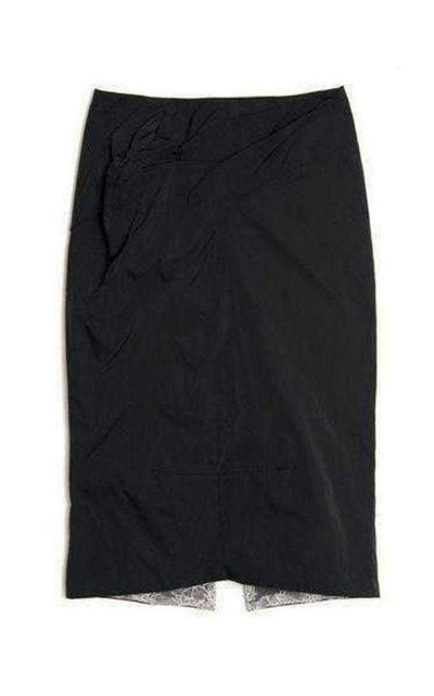 Nina Ricci Black Lace Lined Pencil Skirt - Runway Catalog