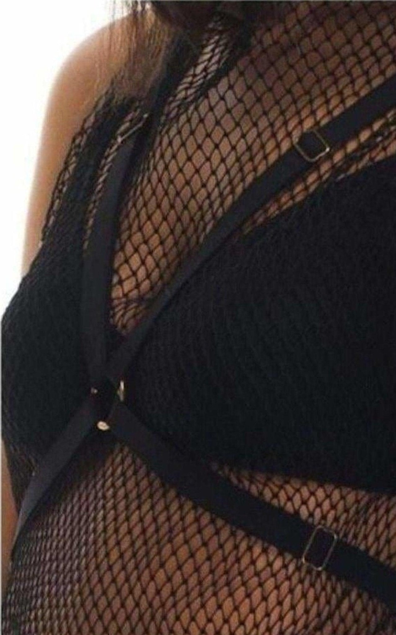 Nina Ricci Fishnet Harness Tank Top - Runway Catalog