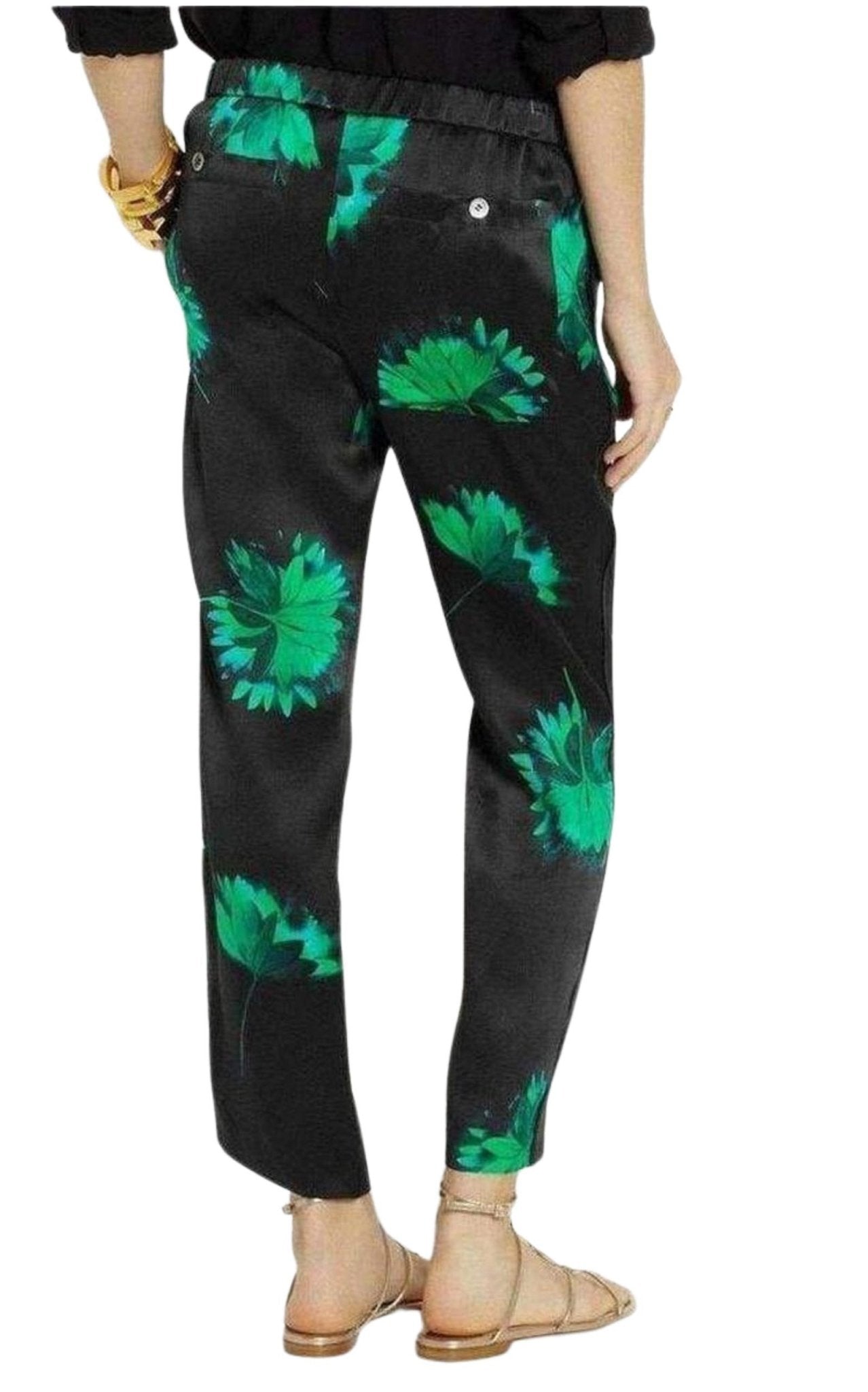 Nina Ricci Floral Printed Silk Trousers - Runway Catalog