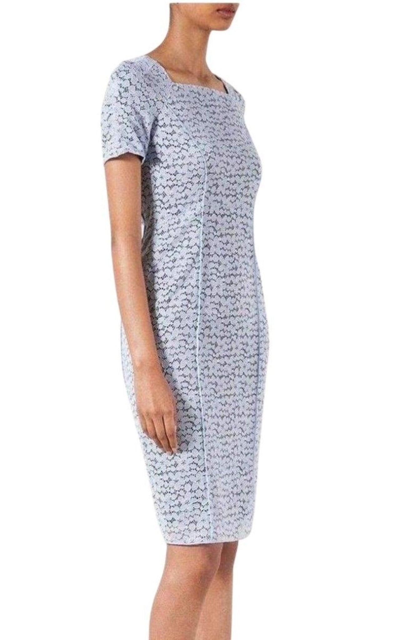 Nina Ricci Lace Elbow Sleeve Fitted Dress - Runway Catalog