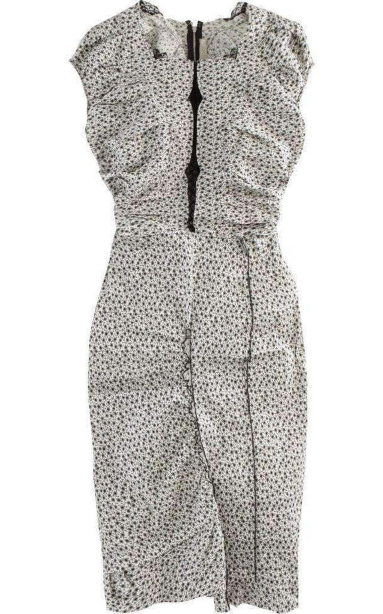 Nina Ricci Linen Cap Sleeve Scoop Neckline Sheath Dress - Runway Catalog