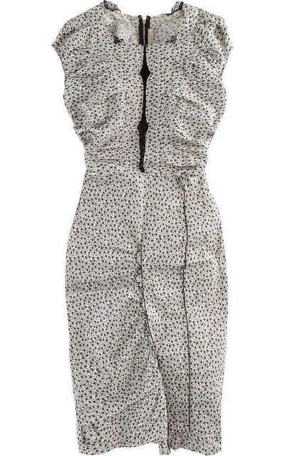 Nina Ricci Linen Cap Sleeve Scoop Neckline Sheath Dress - Runway Catalog