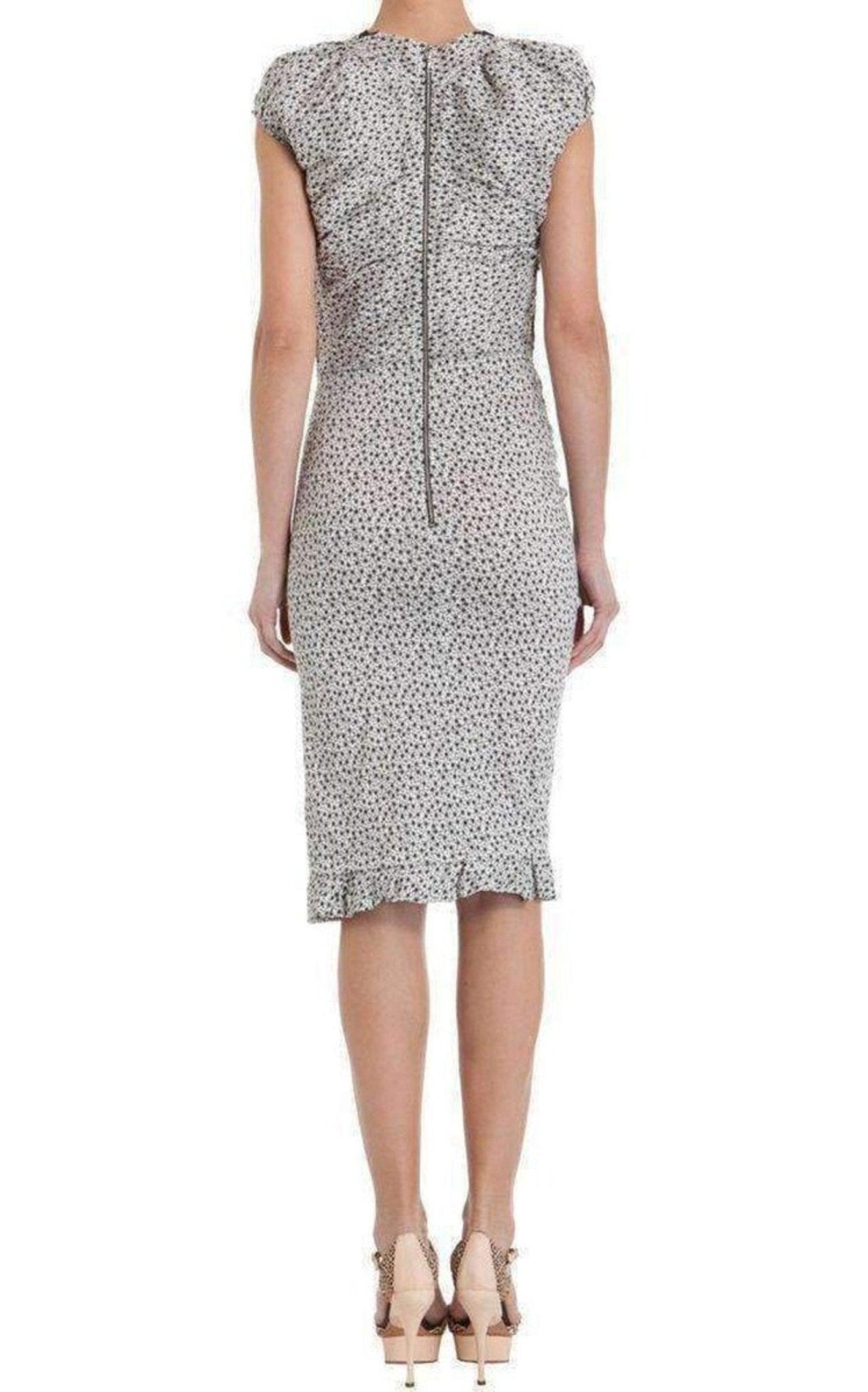 Nina Ricci Linen Cap Sleeve Scoop Neckline Sheath Dress - Runway Catalog