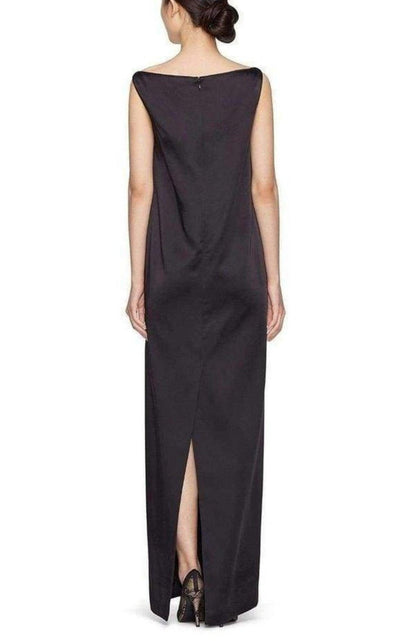 Nina Ricci Sleeveless Black Satin Maxi Gown - Runway Catalog