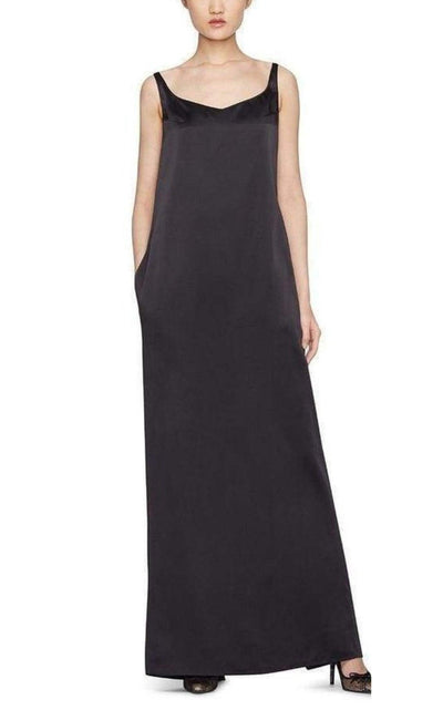 Nina Ricci Sleeveless Black Satin Maxi Gown - Runway Catalog