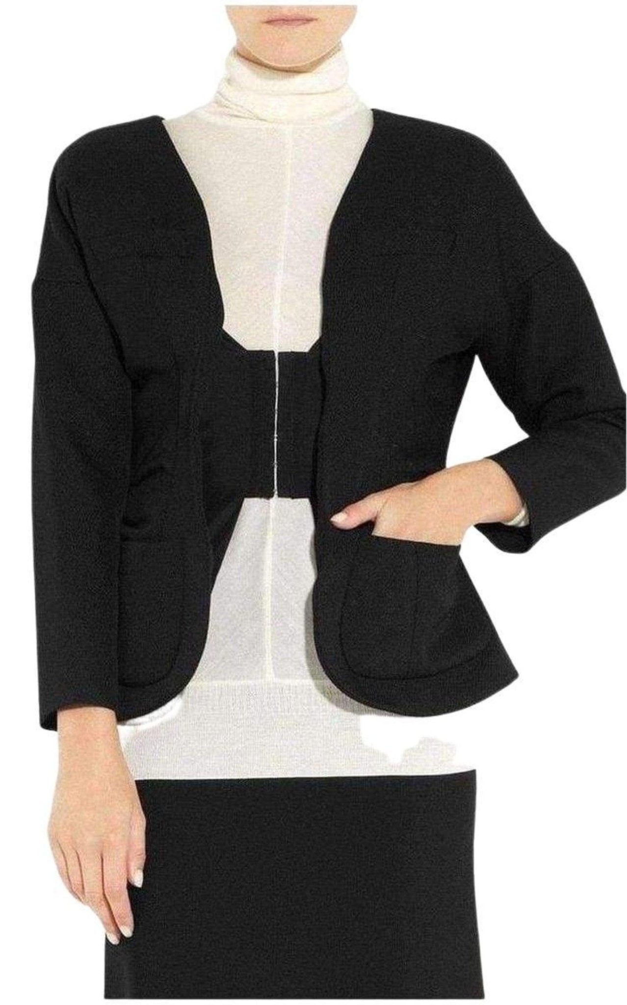 Nina Ricci Wool Open Front Blazer Jacket - Runway Catalog