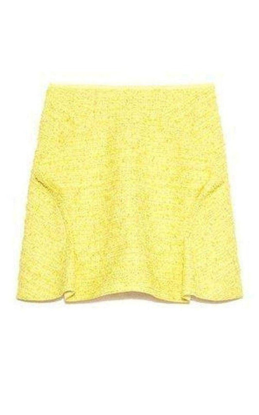 Yellow Tweed Mini Skirt Nina Ricci