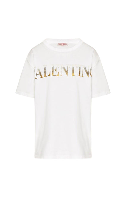  Valentino GaravaniOmbre Sequin Logo T-Shirt - Runway Catalog