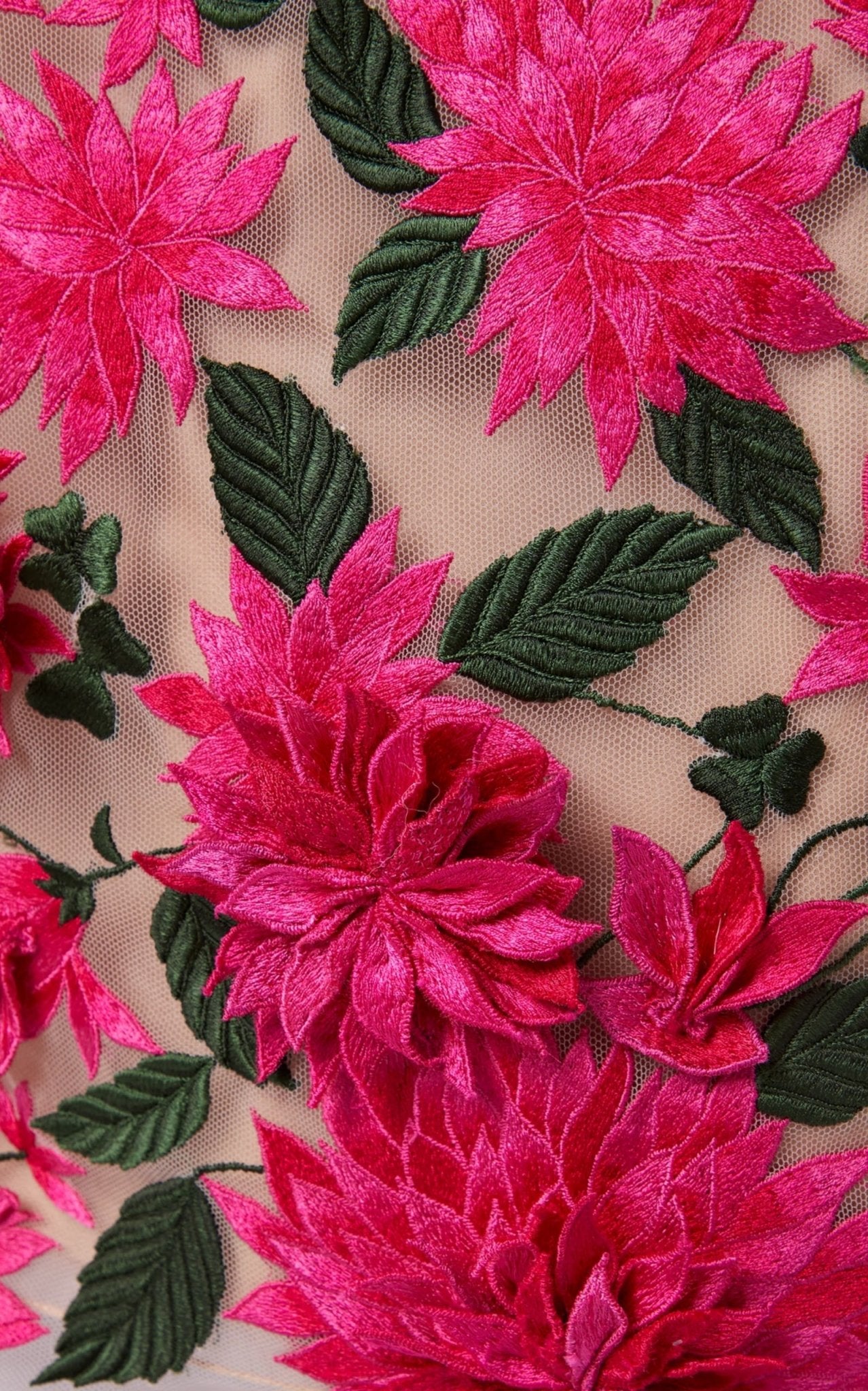 Oscar de la Renta Dahlia Floral - appliqué Mini Dress - Runway Catalog