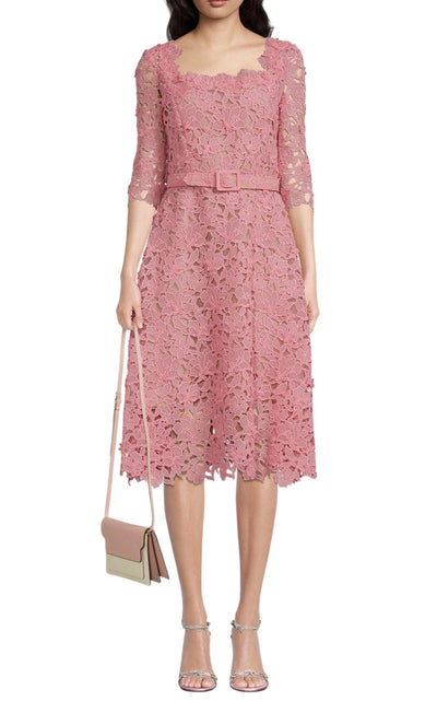 Oscar de la Renta Floral Guipure Lace Dress - Runway Catalog