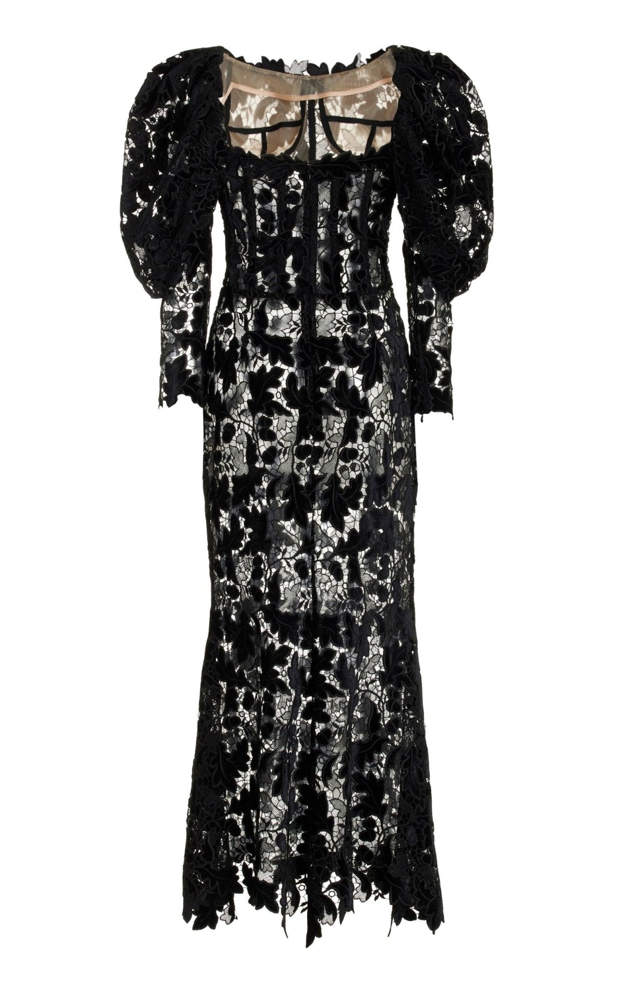 Oscar de la Renta Guipure Lace Midi Dress - Runway Catalog